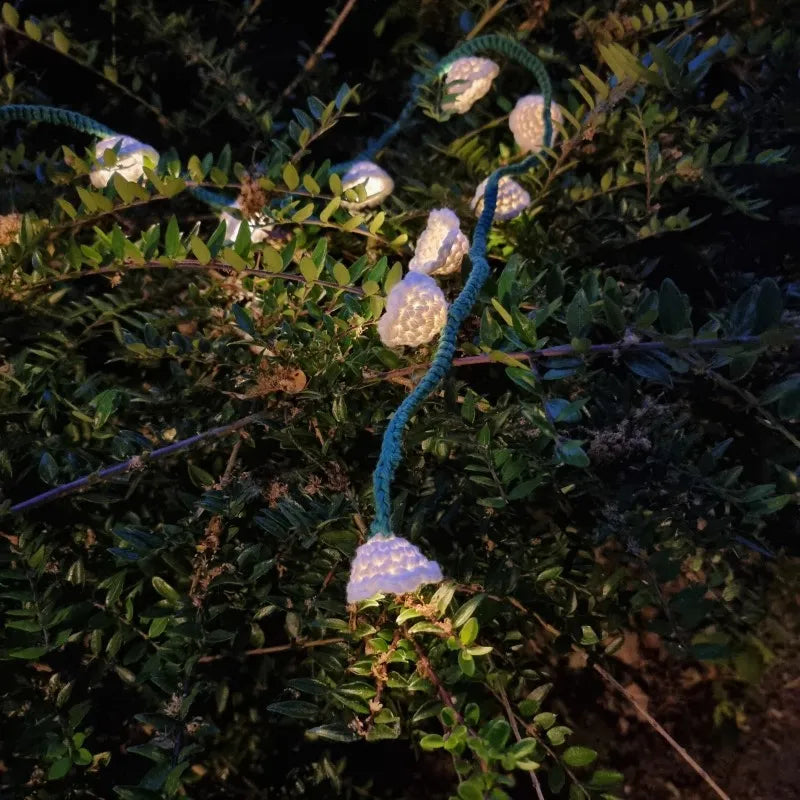 Haakpatroon bloemetjes lichtslinger
