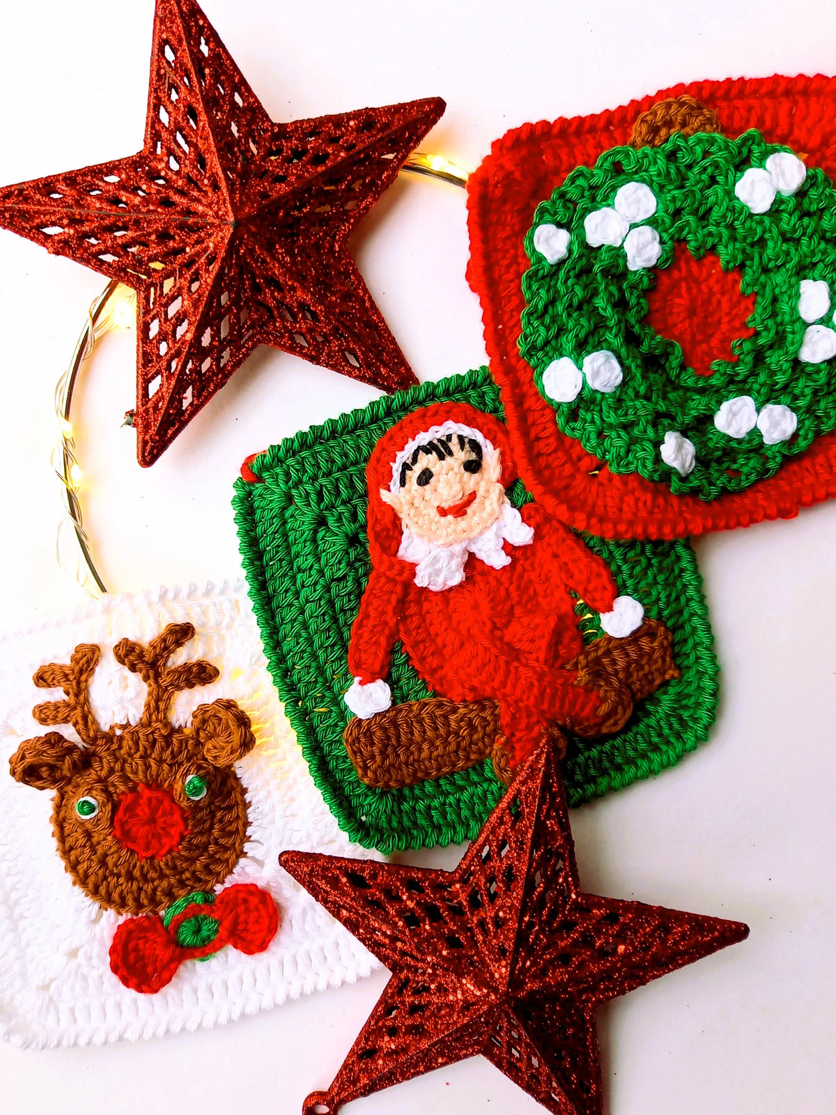Haakpatroon Granny kerstslinger