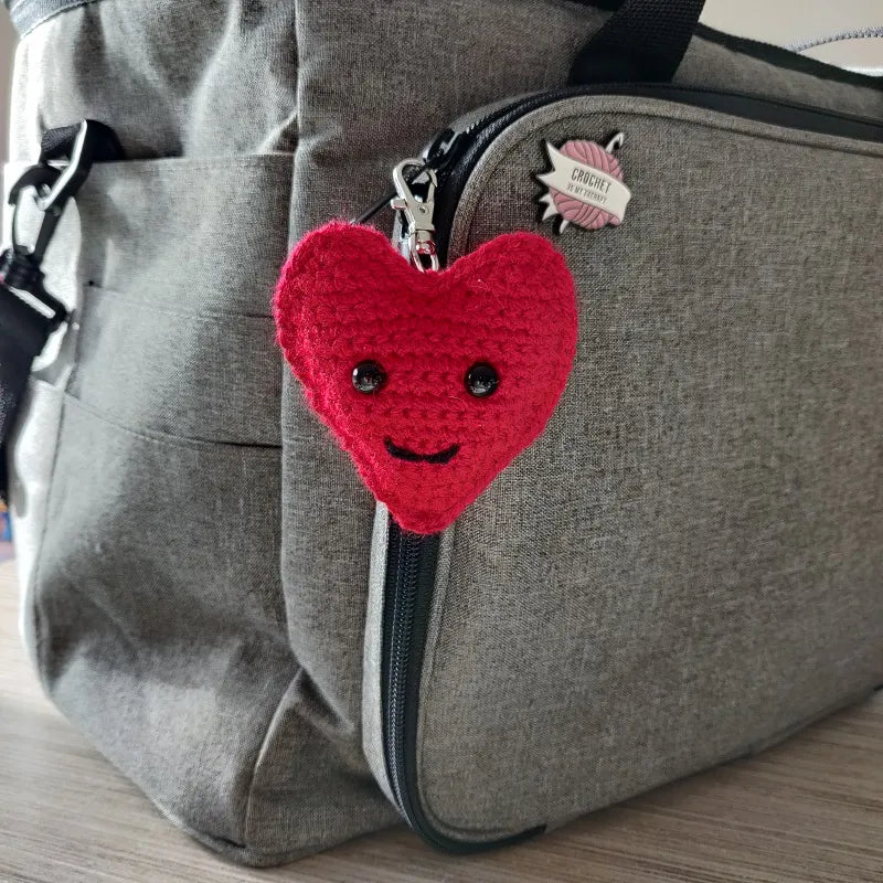 Haakpatroon Happy Heart sleutelhanger