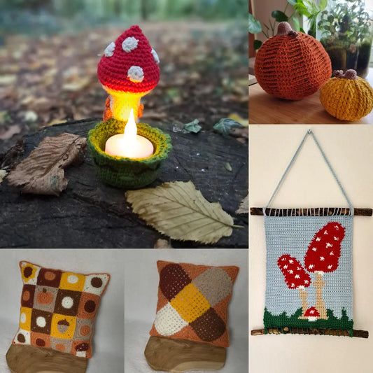 Woondeco herfstpakket - haakpatronen bundel