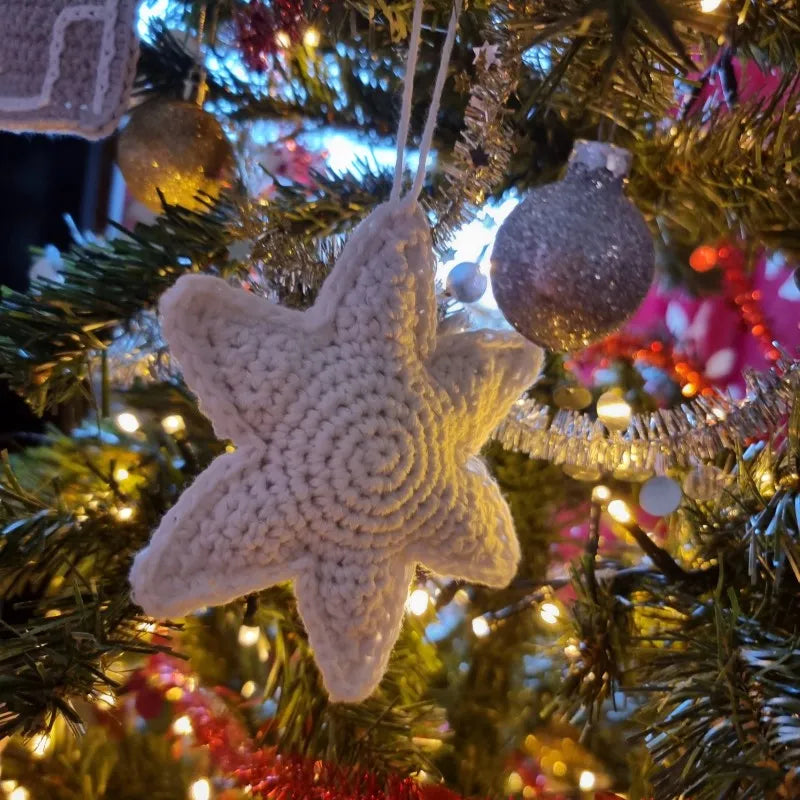 Haakpatroon kerstboomhanger kerstster
