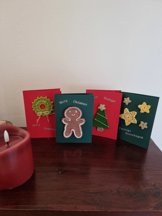 Haakpatroon kerstkaarten Traditional