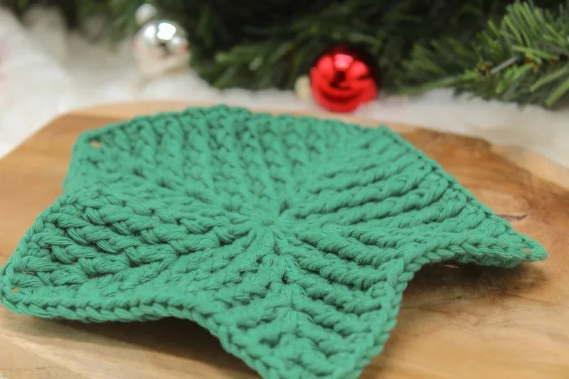 Haakpatroon panonderzetter kerstster