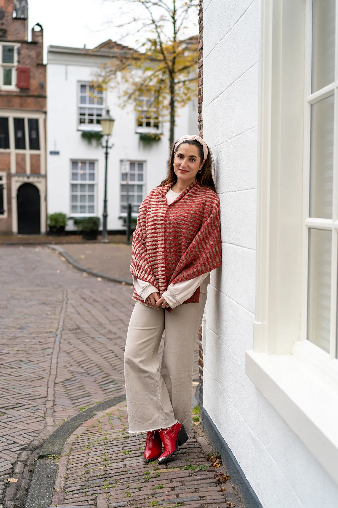 Gehaakt Haakpatroon omslagdoek Vintage Glamour ontworpen door Creastudio Juf Wolle