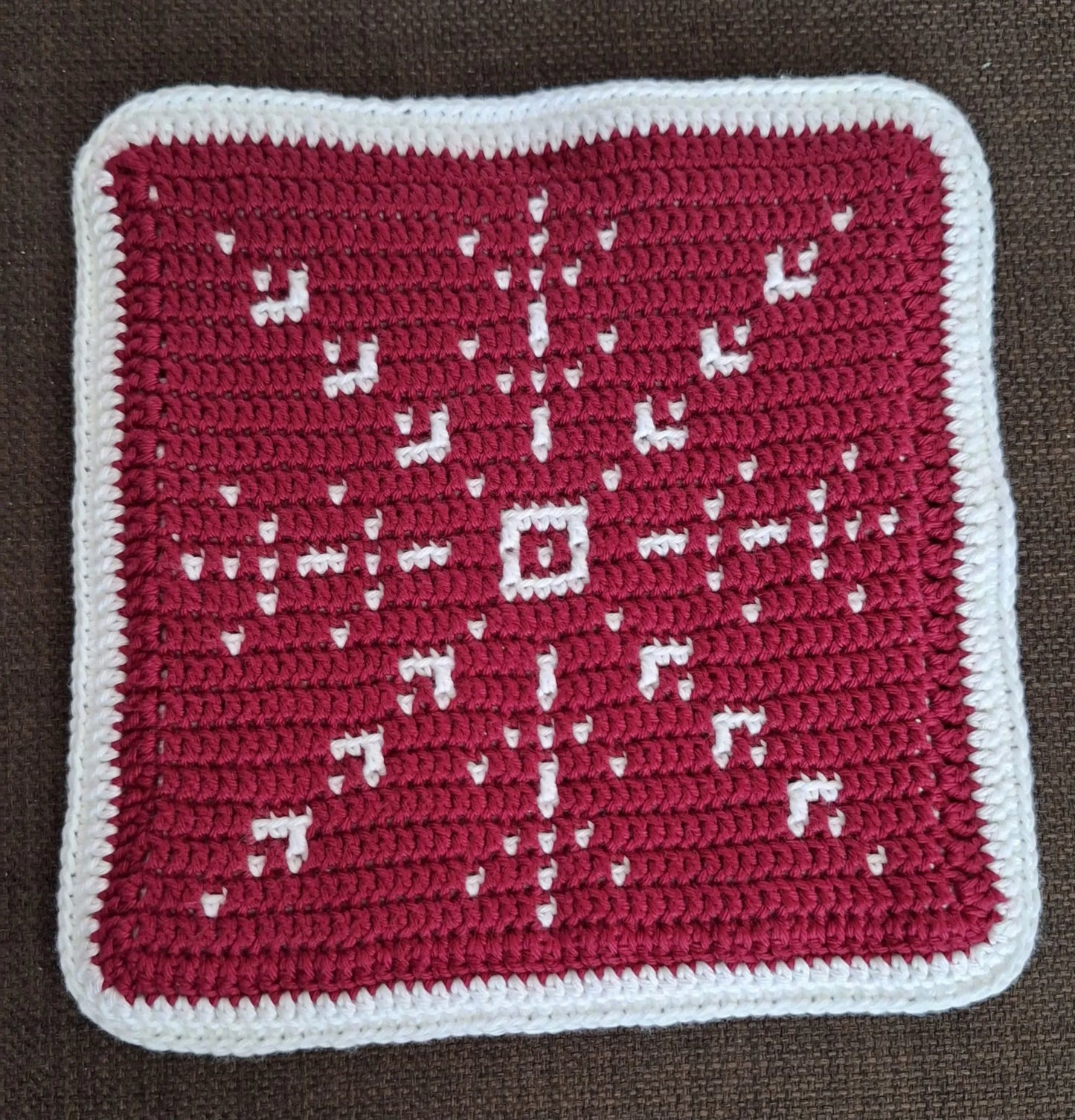 Haakpatroon panonderzetter Snowflake