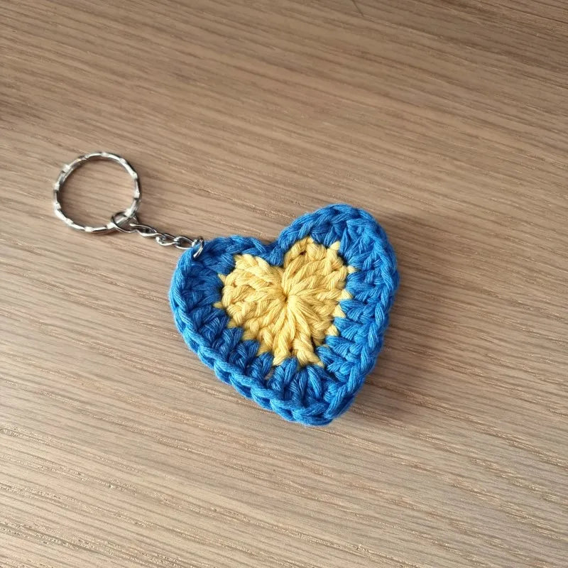 Haakpatroon sleutelhanger hartje