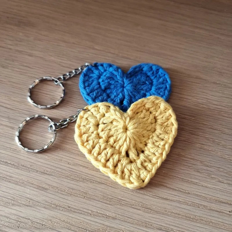 Haakpatroon sleutelhanger hartje