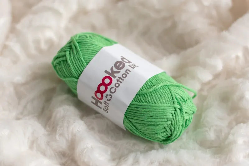 Duurzaam garen: Hoooked Soft Cotton DK in kleur Groen - Singapore Green